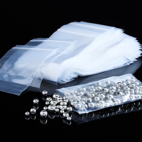 12 Packs: 200 ct. (2,400 total) 3" x 4" Clear Resealable Bags by Bead Landing™